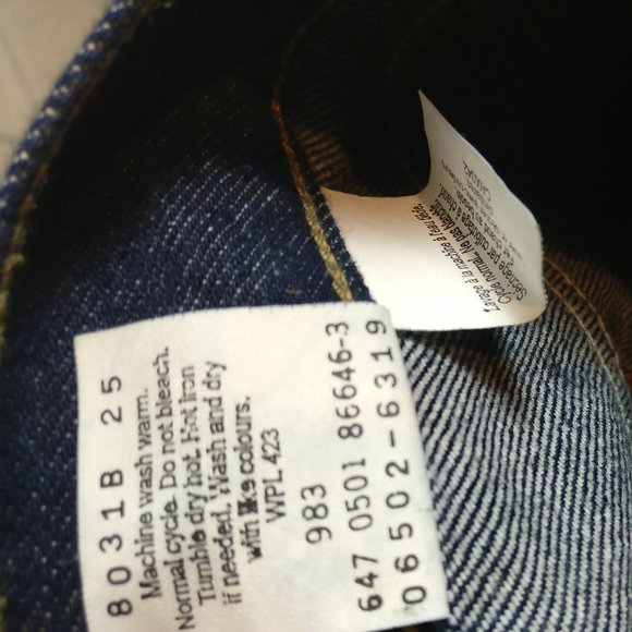 Vintage Deadstock LEVIS 502 EXPOSED RIVETS Black Batwing RaRe/Collectors/Archive - Picture 8 of 11